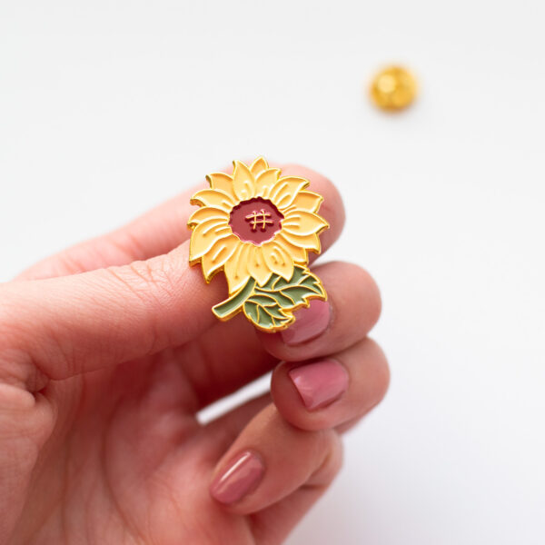 brošňa pin slnečnica